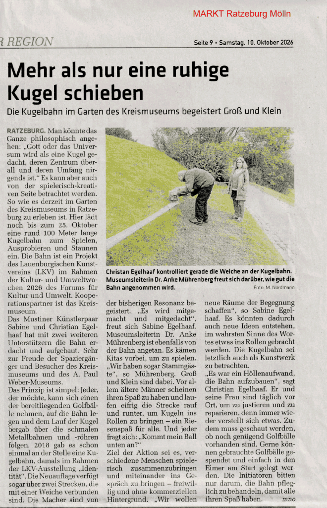 Markt Mölln Ratzeburg Pressebericht vom 10.10.2026 über Veranstaltungen des Forums